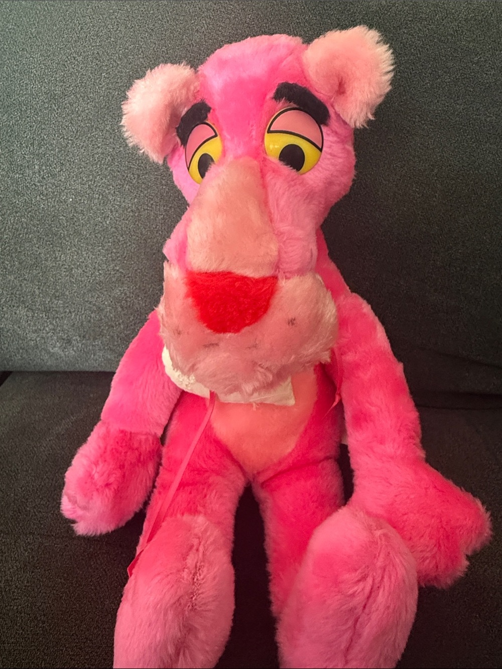Vintage 16” Pink Panther Stuffed Animal from the 80’s Movie